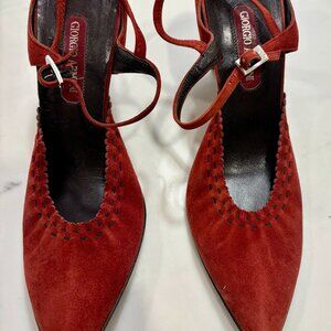 Vintage Never Worn Giorgio Armani Suede Stilletos